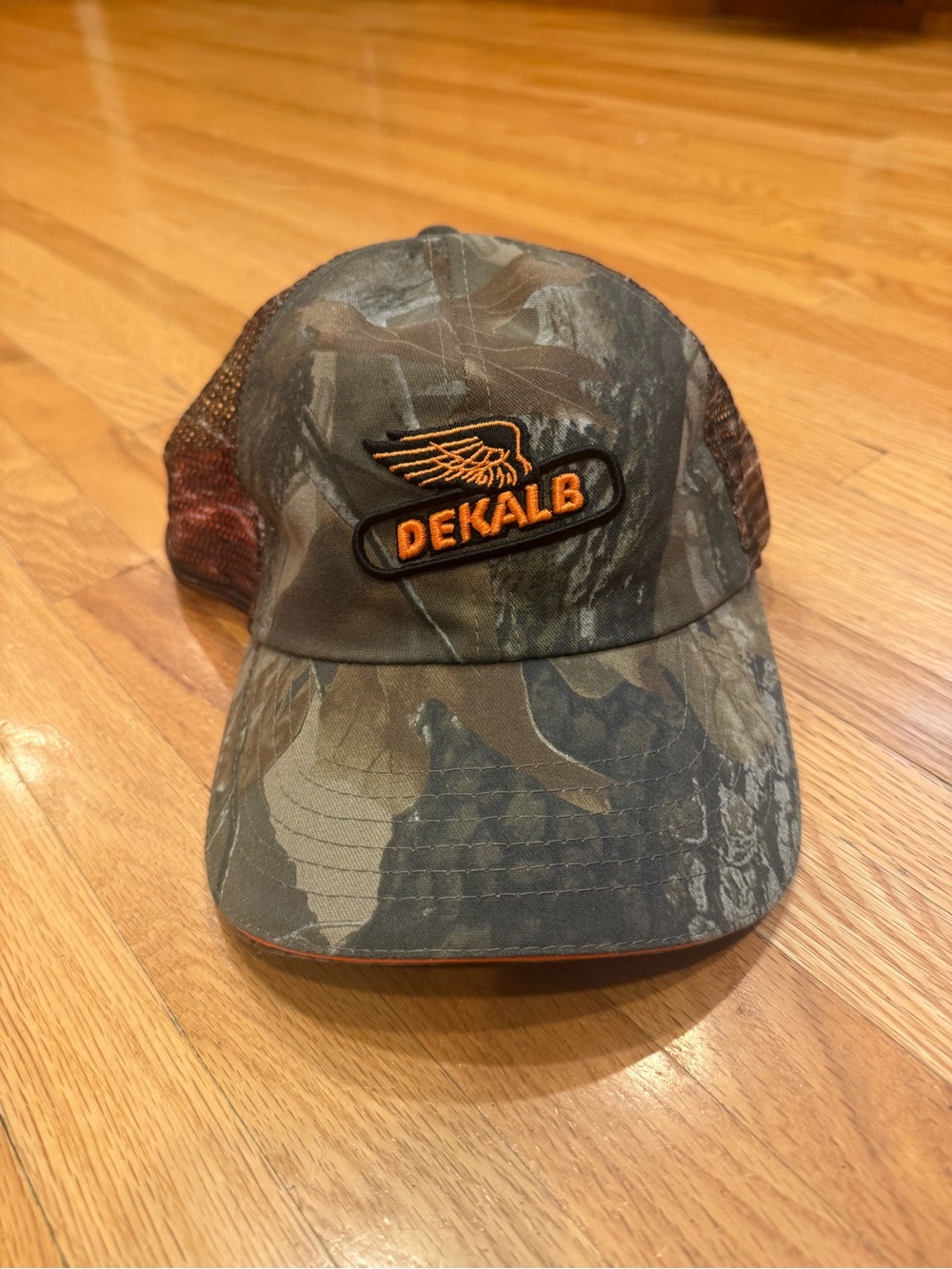 Camo Mesh Back Dekalb Trucker Hat - Olive Green